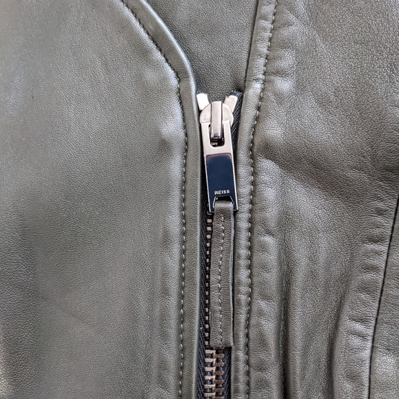 Reiss Rivington collarless leather jacket - Picture 13 of 15
